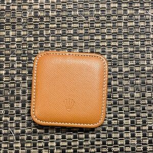 Rolex novelty, compact, leather mirror